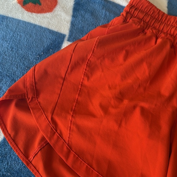 Lululemon Orange Track That High Rise Lined Short 5” - Picture 5 of 11